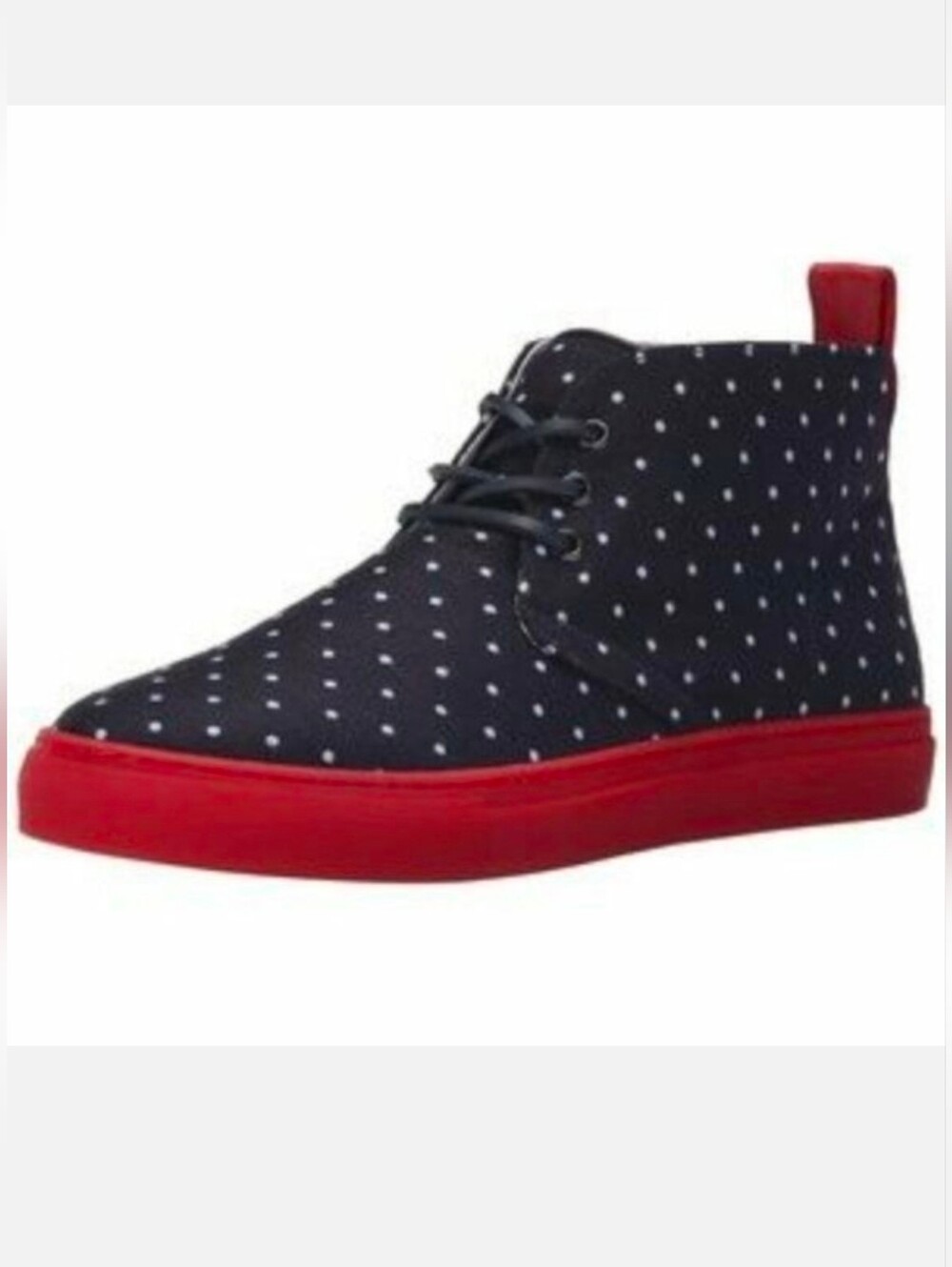 Del Toro Men's Alto Sunbrella Leather Dot High Top Italy Chukka Sneakers Size 9